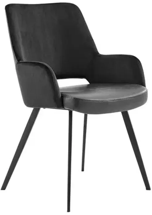 Vintara Armchair - Black Velvet