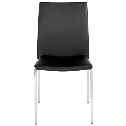 Set of 2 Thaline Stacking Chairs - Black