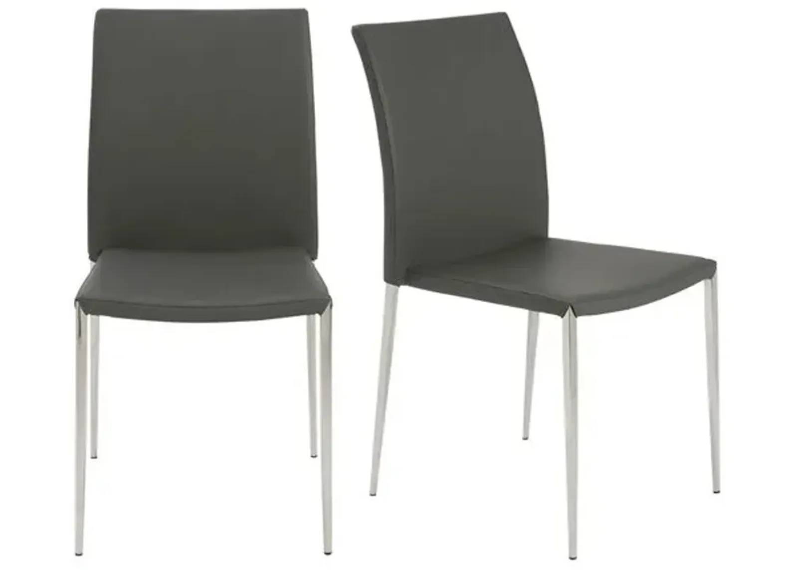 Set of 2 Thaline Stacking Chairs - Gray