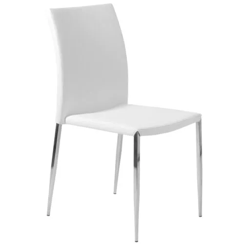 Set of 2 Thaline Stacking Chairs - White