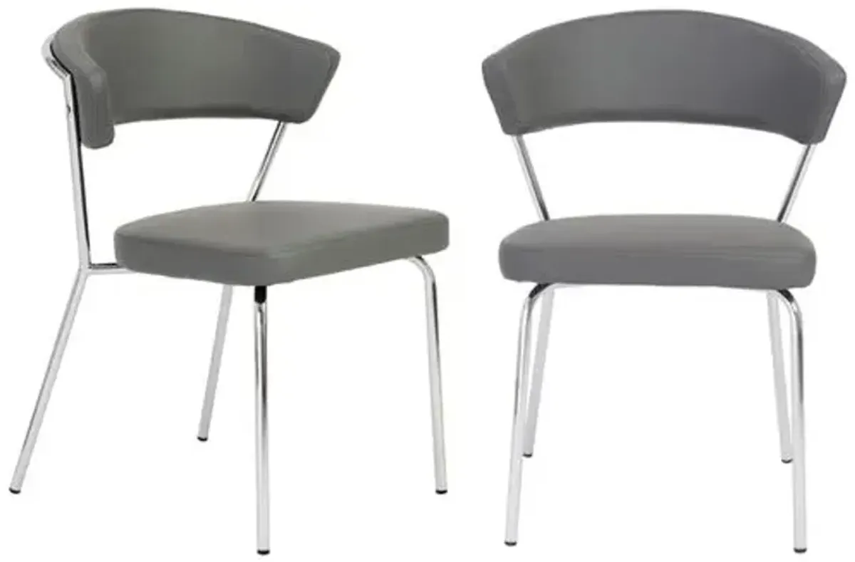 Set of 2 Astralis Side Chairs - Gray