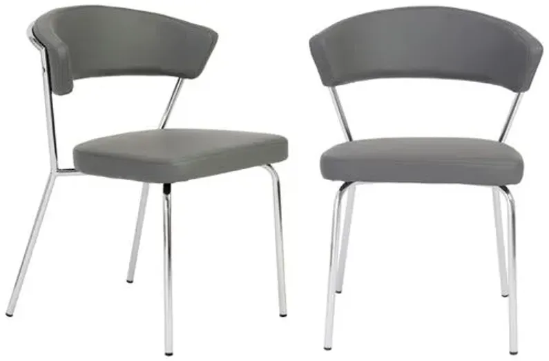 Set of 2 Astralis Side Chairs - Gray