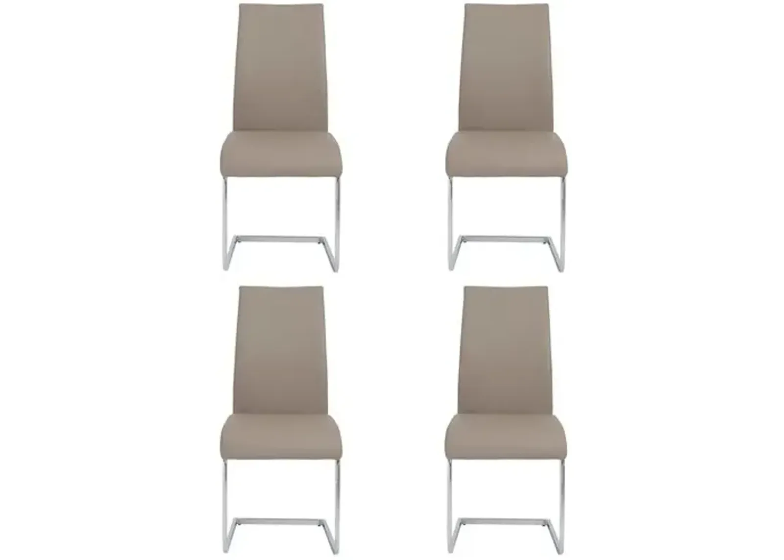 Set of 4 Virelia Side Chairs - Brown