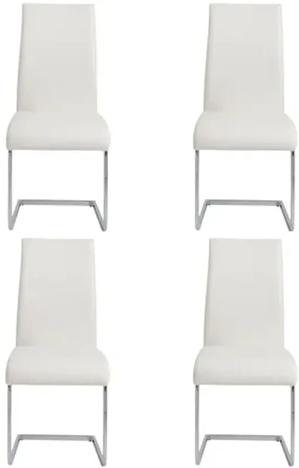 Set of 4 Virelia Side Chairs - White