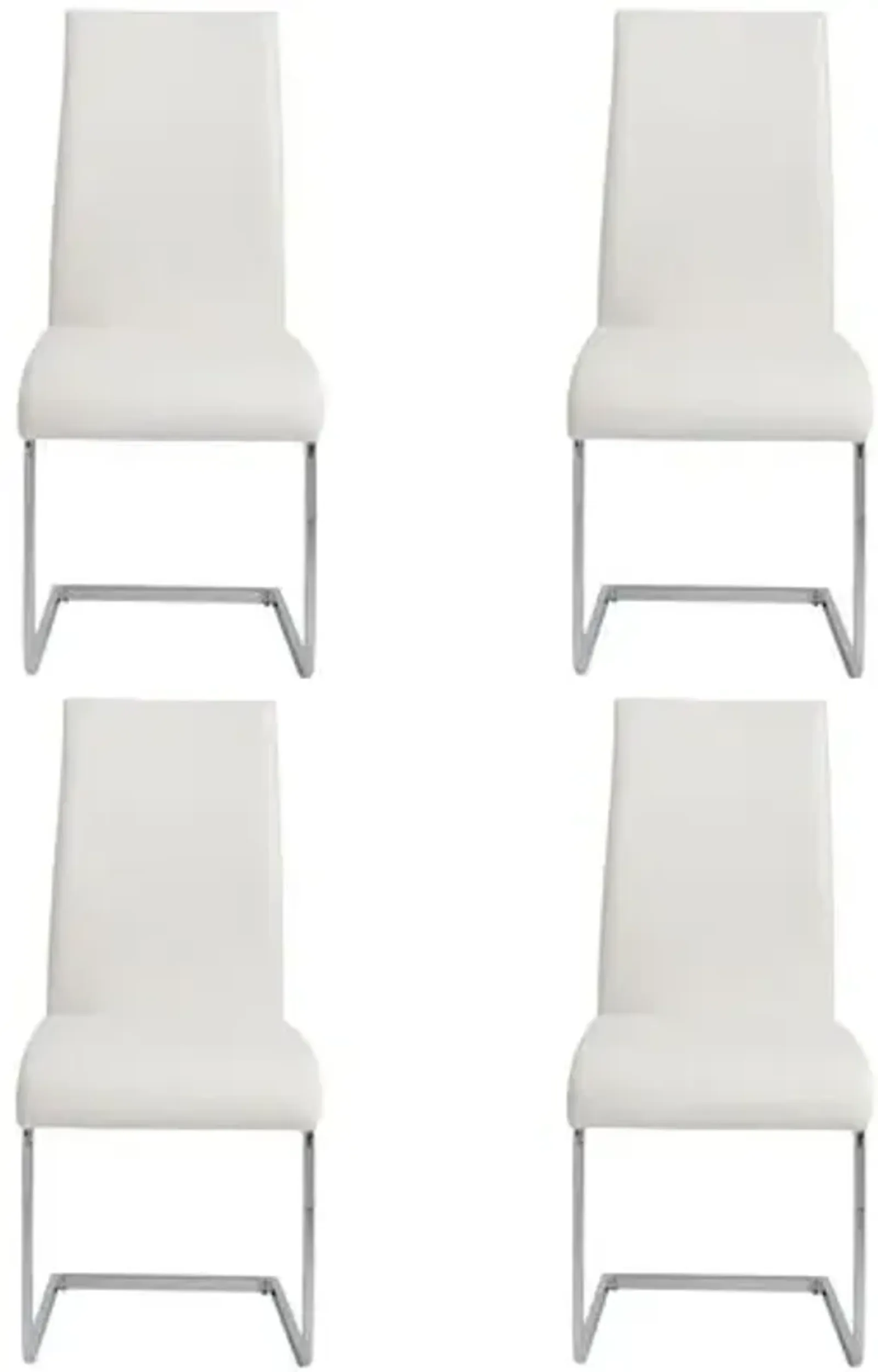 Set of 4 Virelia Side Chairs - White