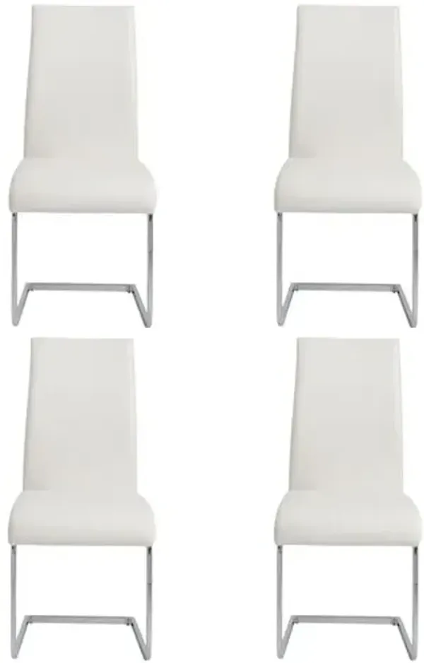 Set of 4 Virelia Side Chairs - White