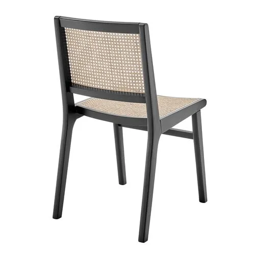 Harlow Cane Side Chair - Black