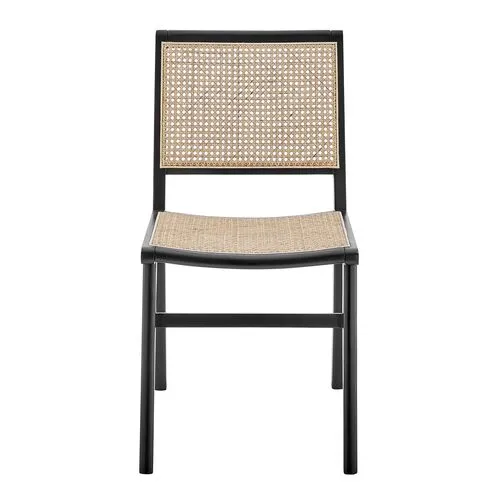 Harlow Cane Side Chair - Black