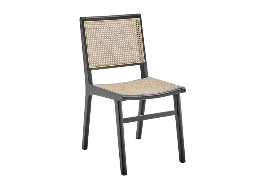 Harlow Cane Side Chair - Black