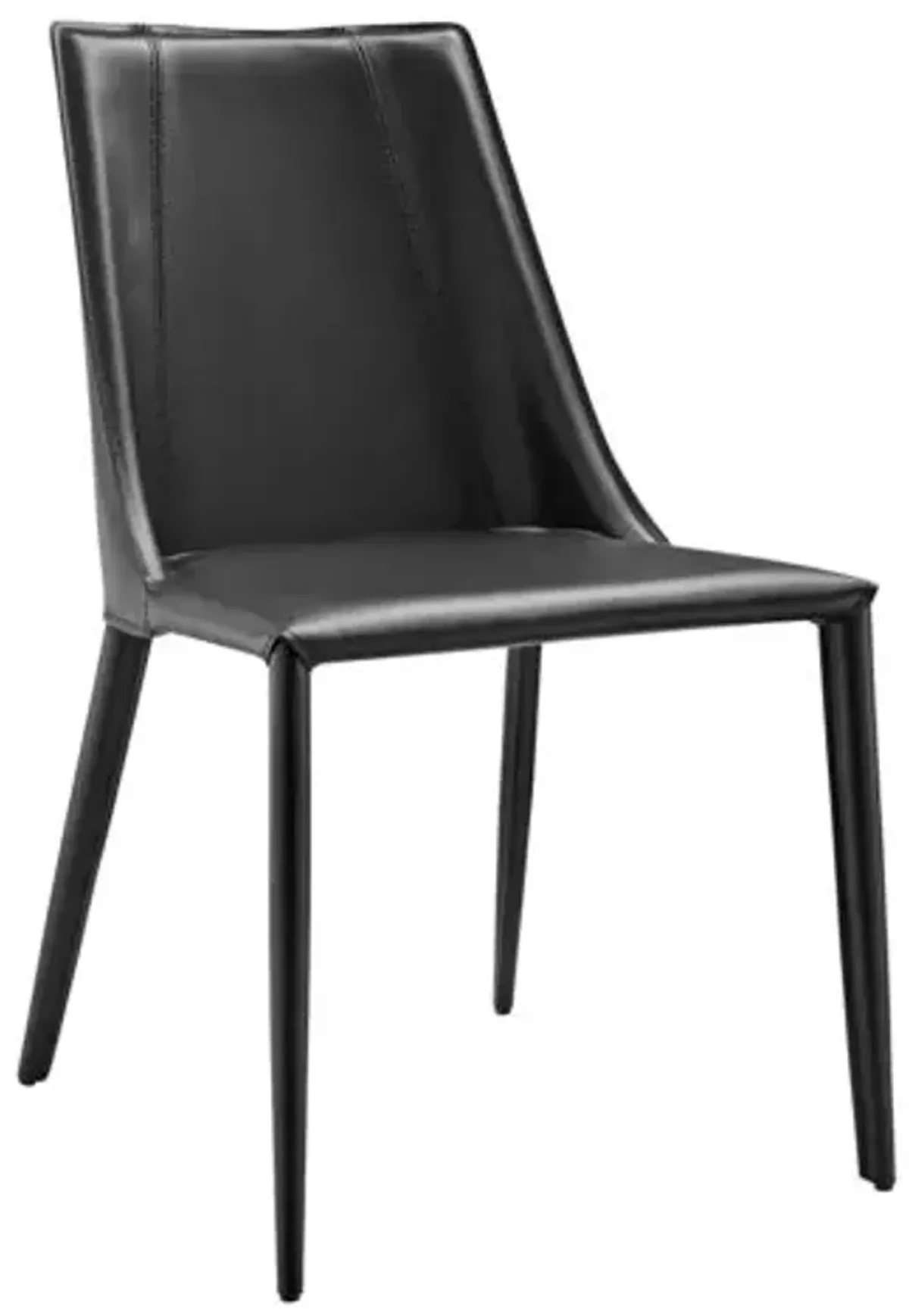 Casey Leatherette Side Chair - Black