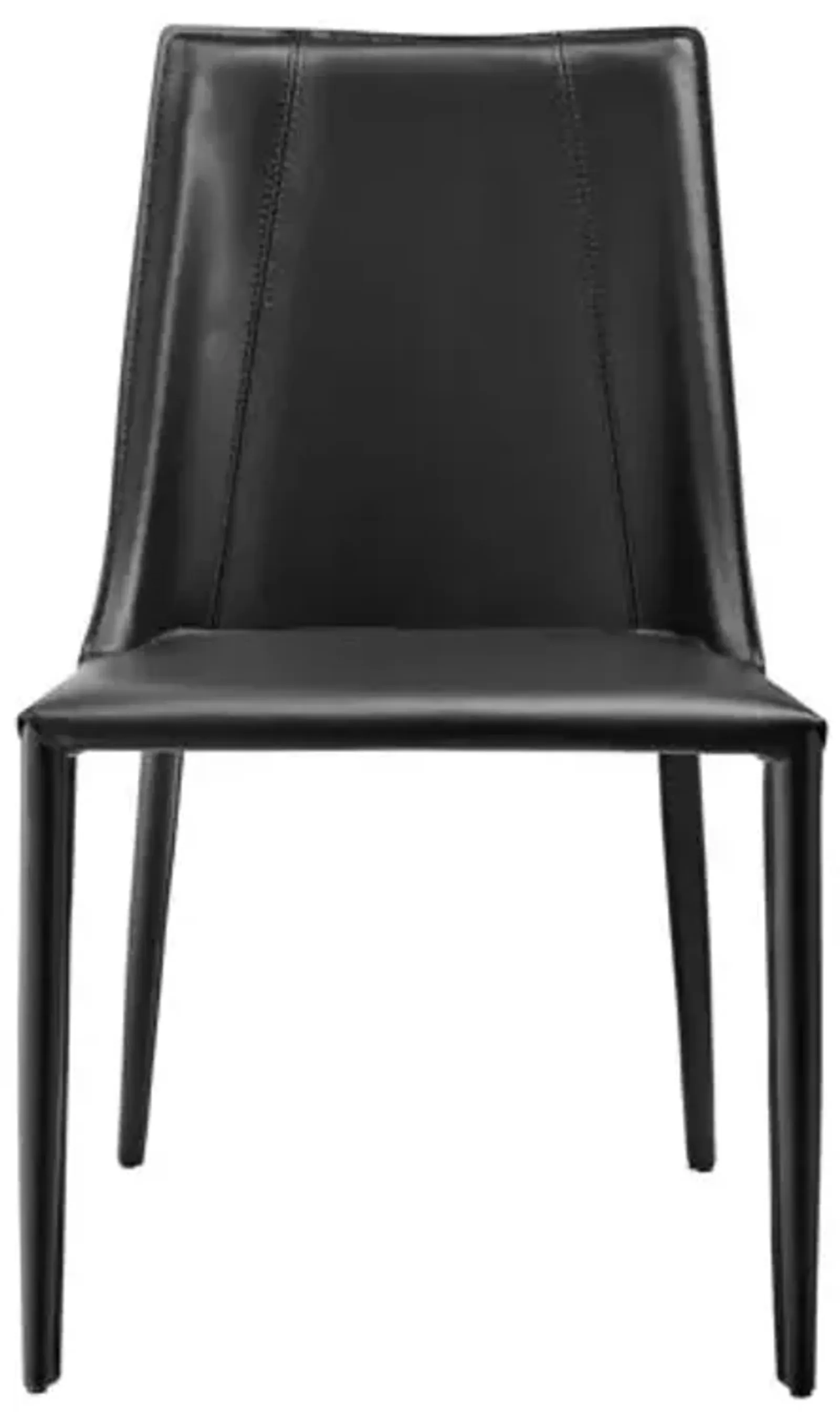 Casey Leatherette Side Chair - Black