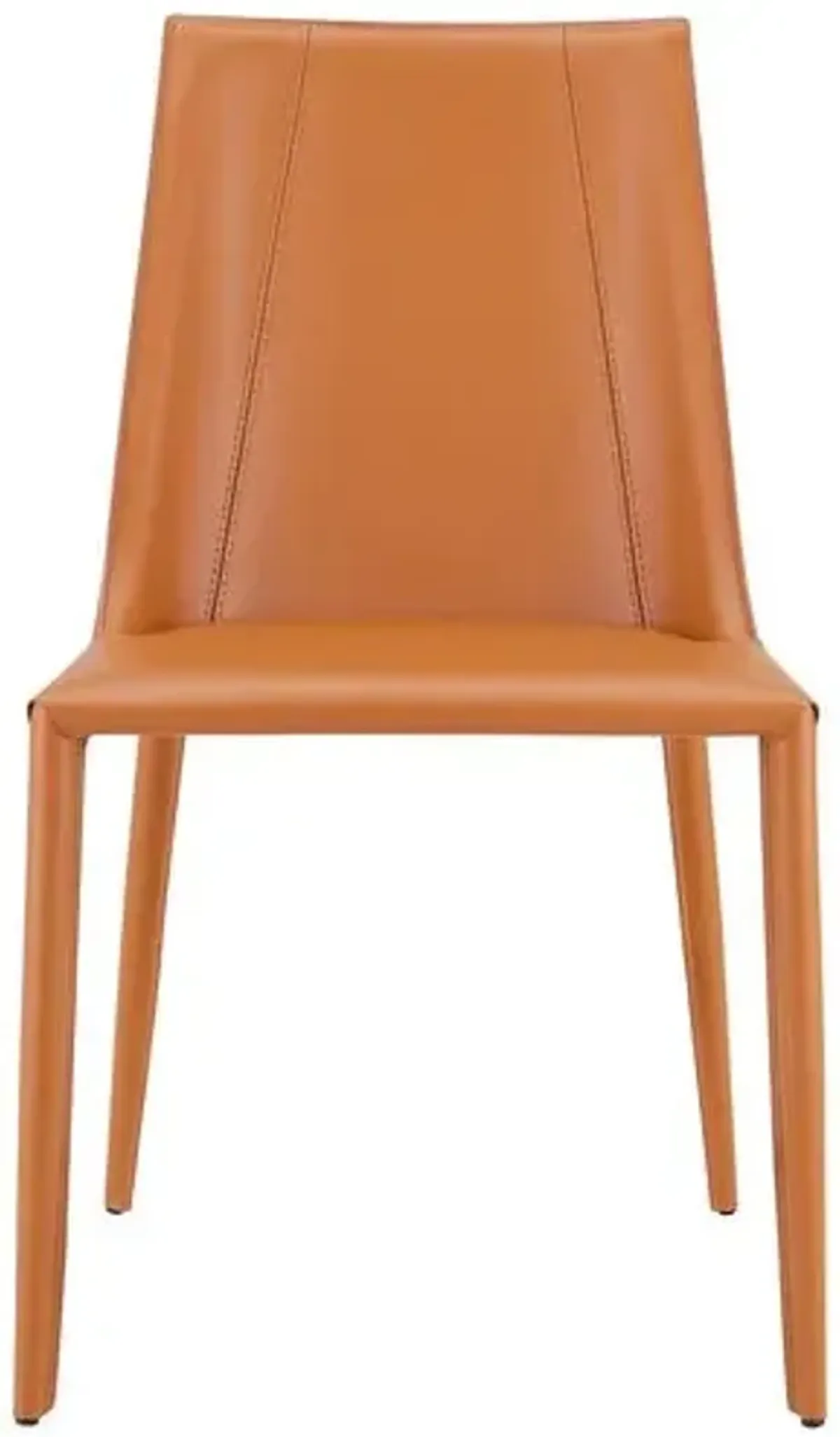 Casey Leatherette Side Chair - Brown