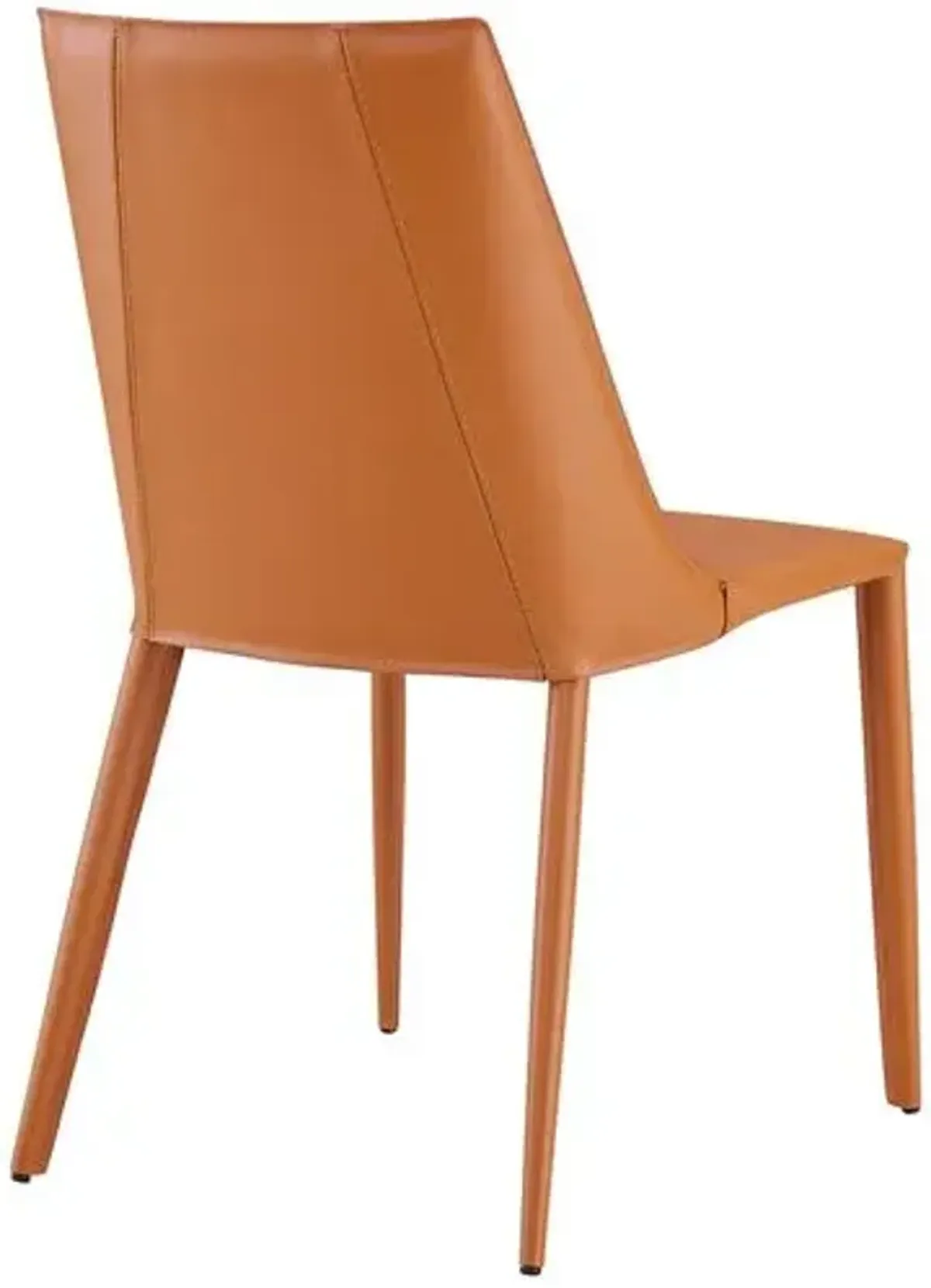 Casey Leatherette Side Chair - Brown