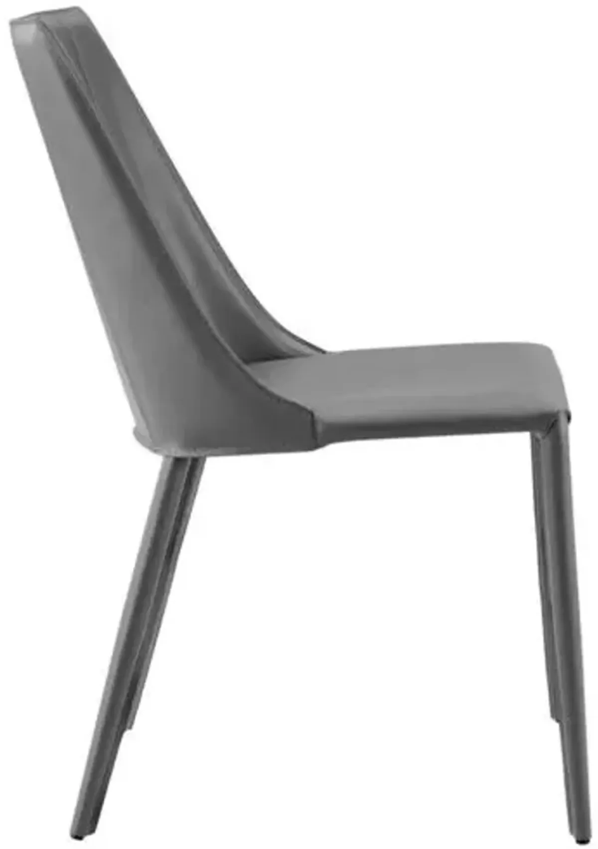 Casey Leatherette Side Chair - Gray