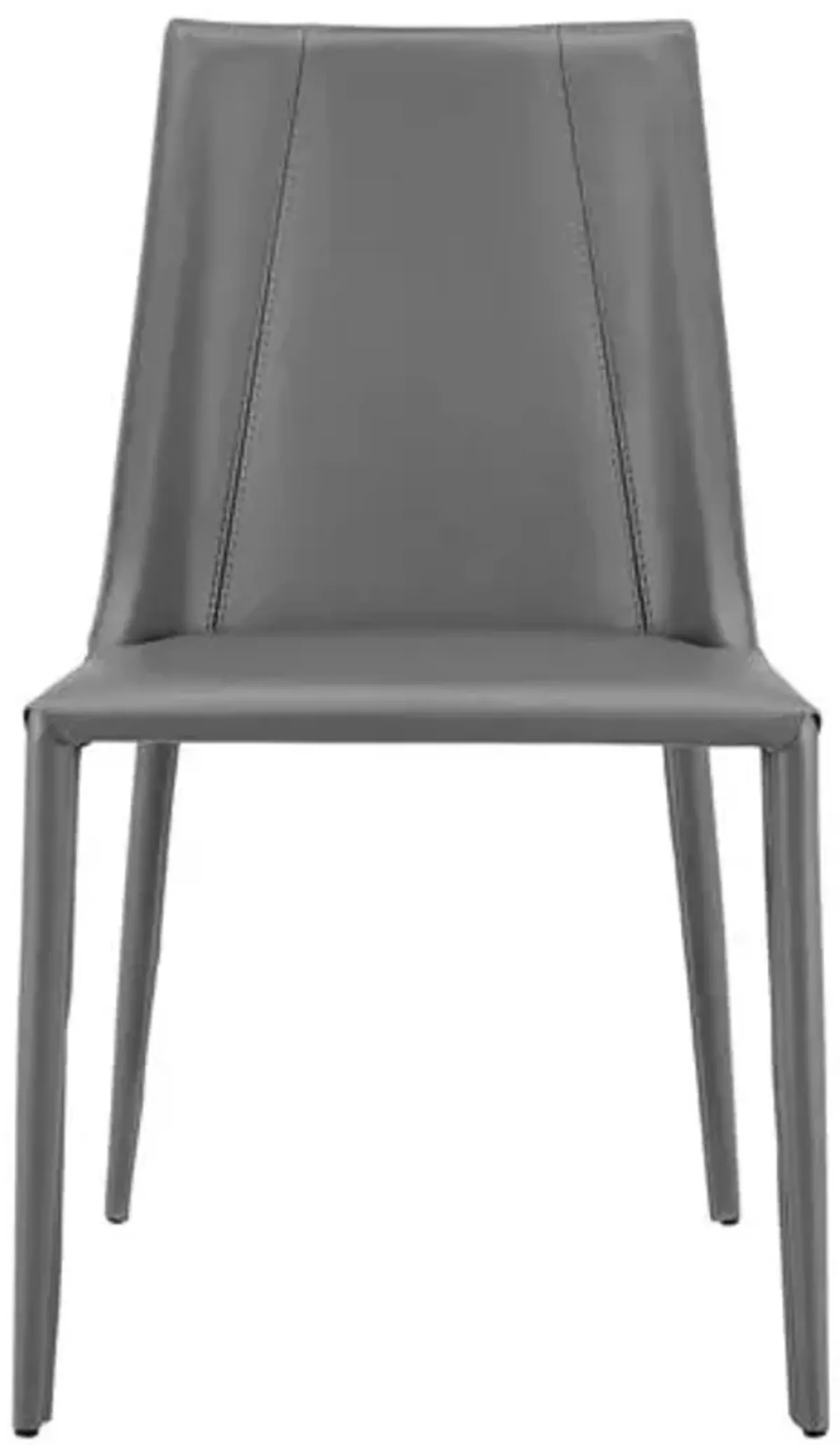 Casey Leatherette Side Chair - Gray