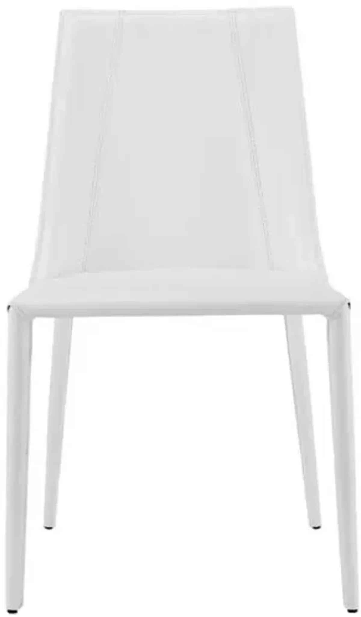 Casey Leatherette Side Chair - White