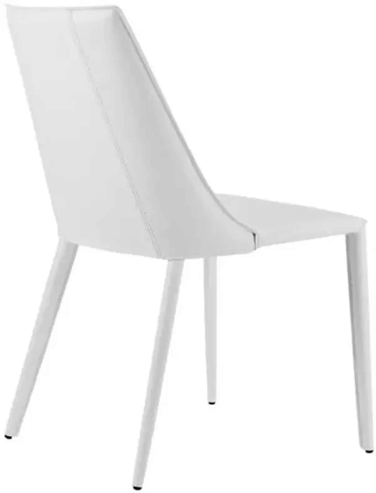 Casey Leatherette Side Chair - White