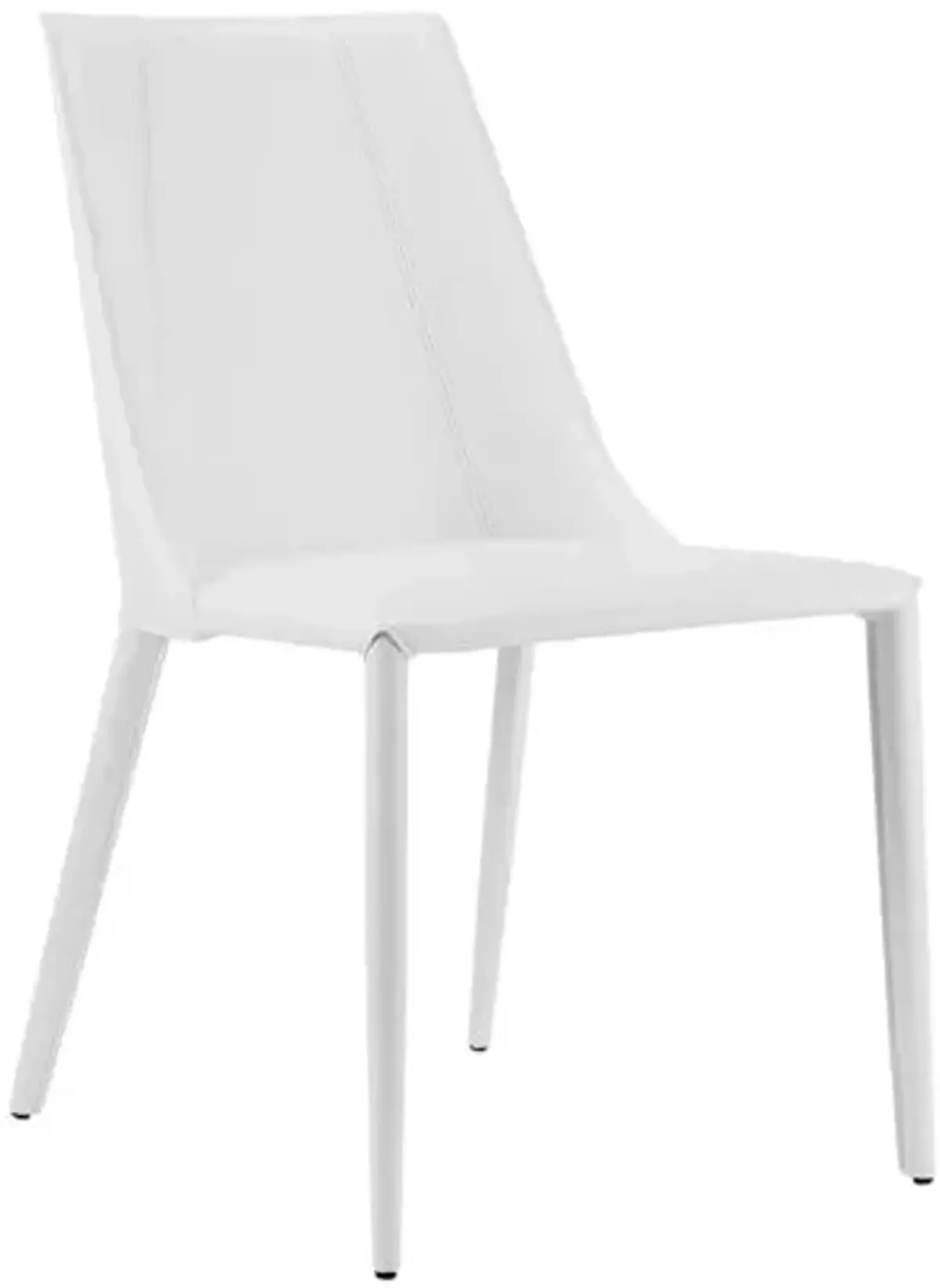 Casey Leatherette Side Chair - White