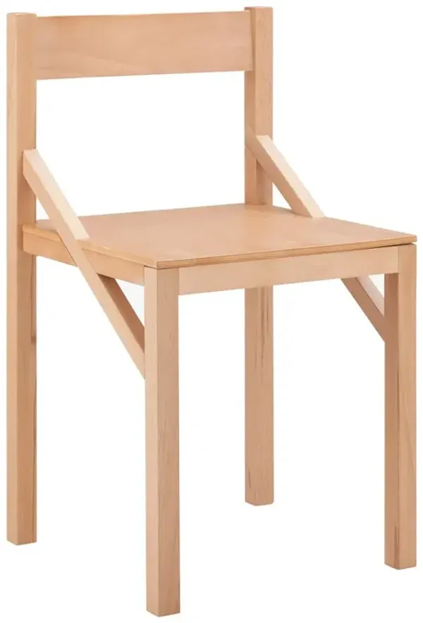 Maye Wood Dining Side Chair, Natural