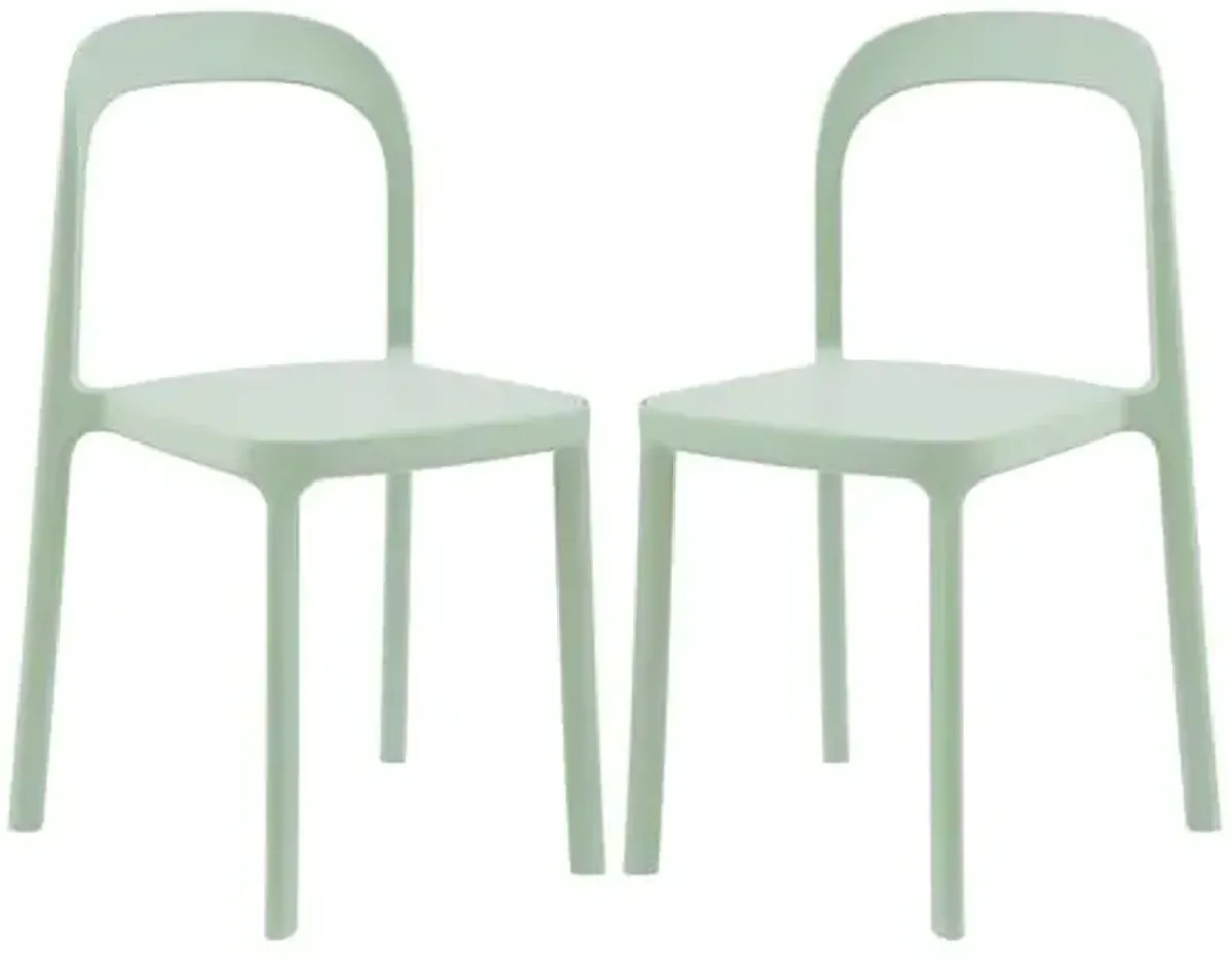 Set of 2 Clemmie Indoor/Outdoor Side Chairs - Green