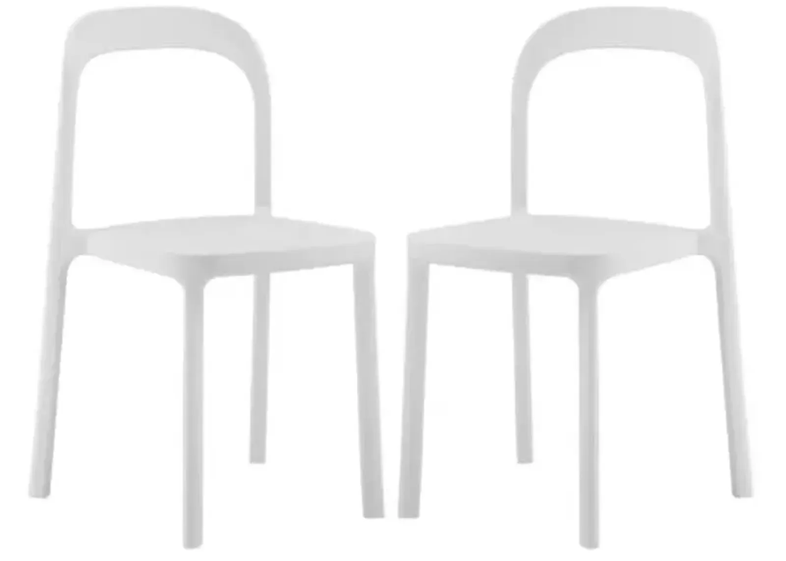 Set of 2 Clemmie Indoor/Outdoor Side Chairs - White