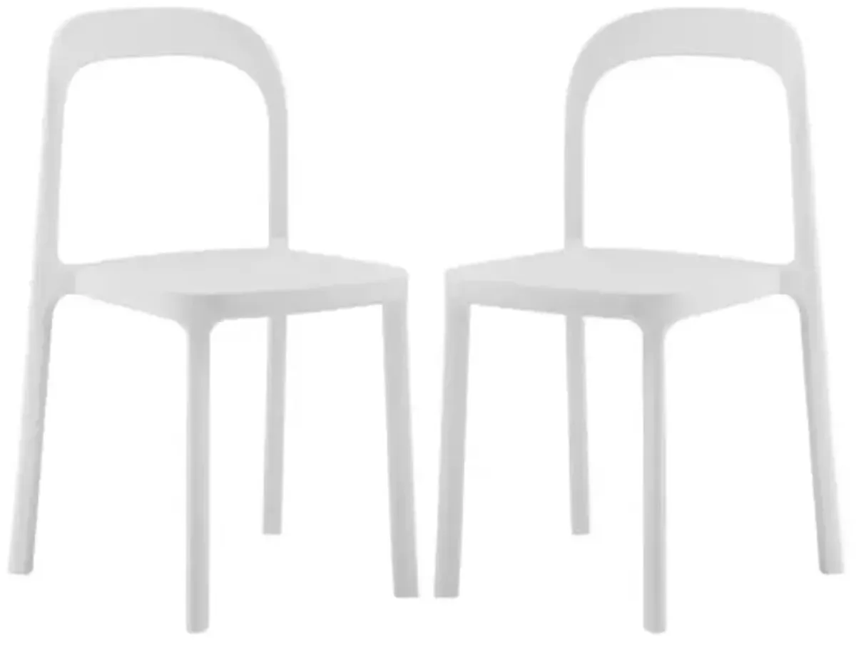 Set of 2 Clemmie Indoor/Outdoor Side Chairs - White