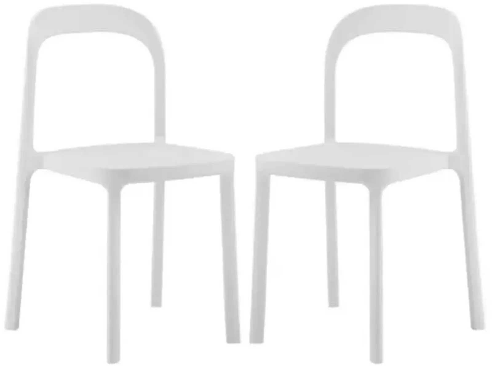 Set of 2 Clemmie Indoor/Outdoor Side Chairs - White