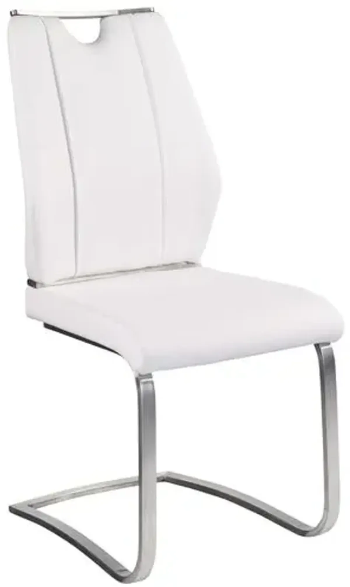 Set of 2 Serenade Side Chairs - Leatherette - White