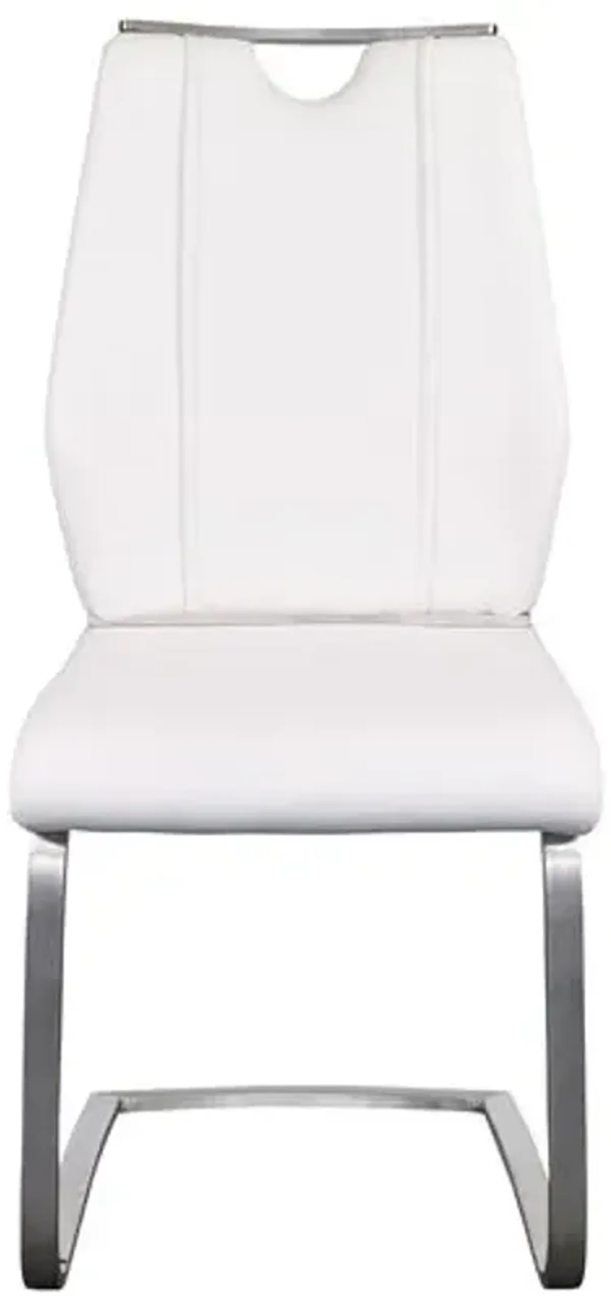 Set of 2 Serenade Side Chairs - Leatherette - White