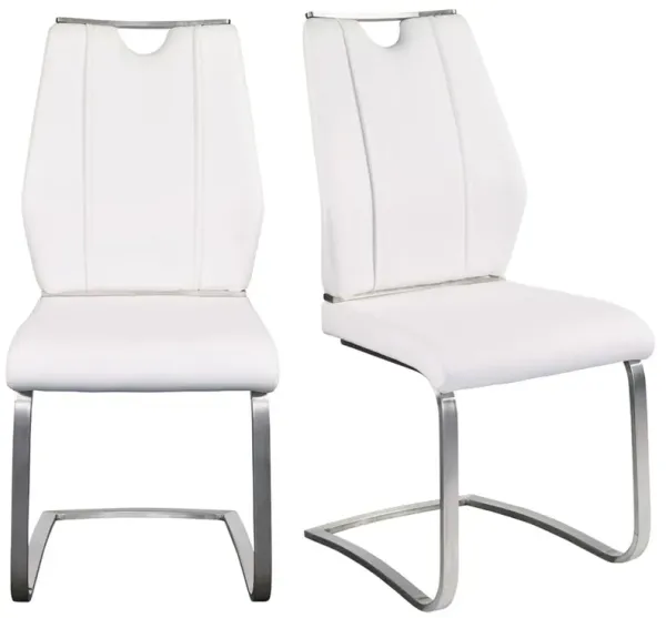 S/2 Serenade Side Chairs, Leatherette