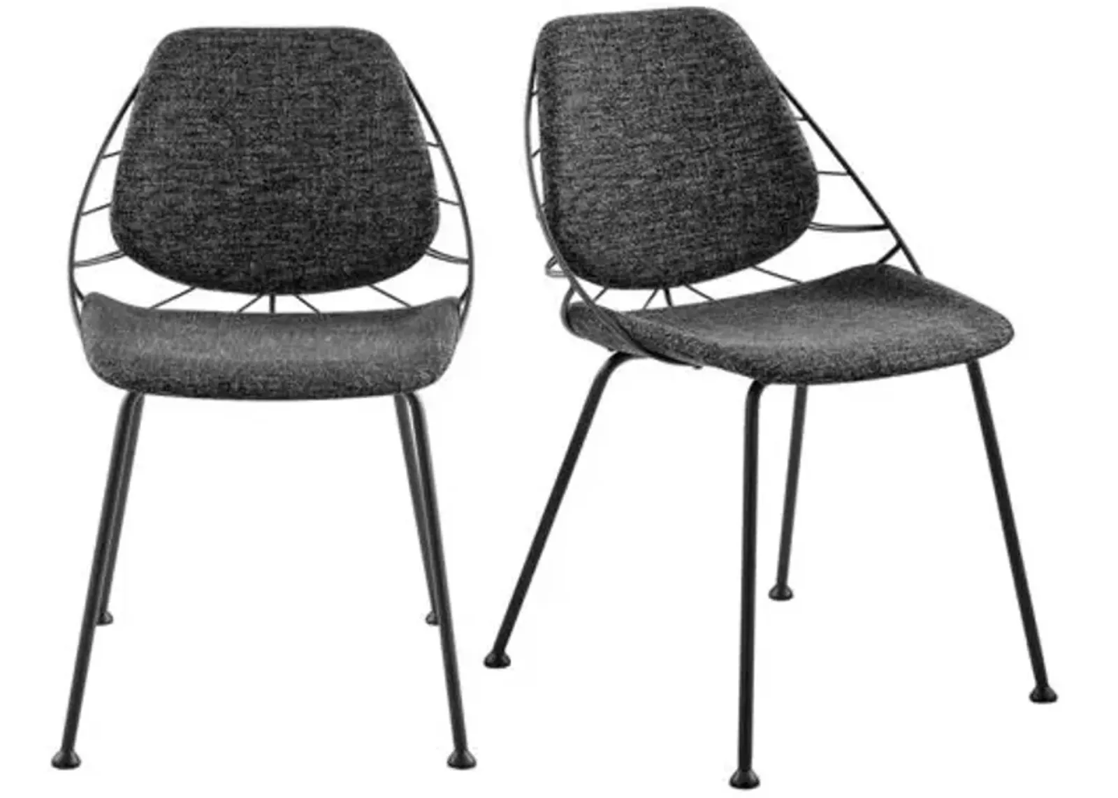 Set of 2 Florine Side Chairs - Black