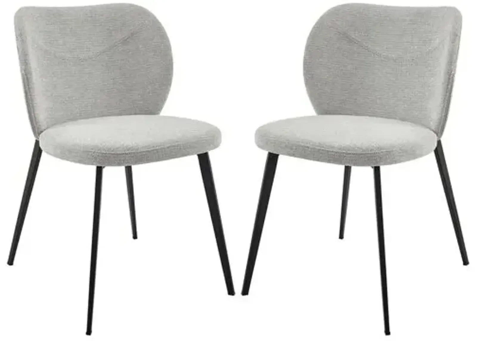 Set of 2 Caspia Side Chairs - Gray