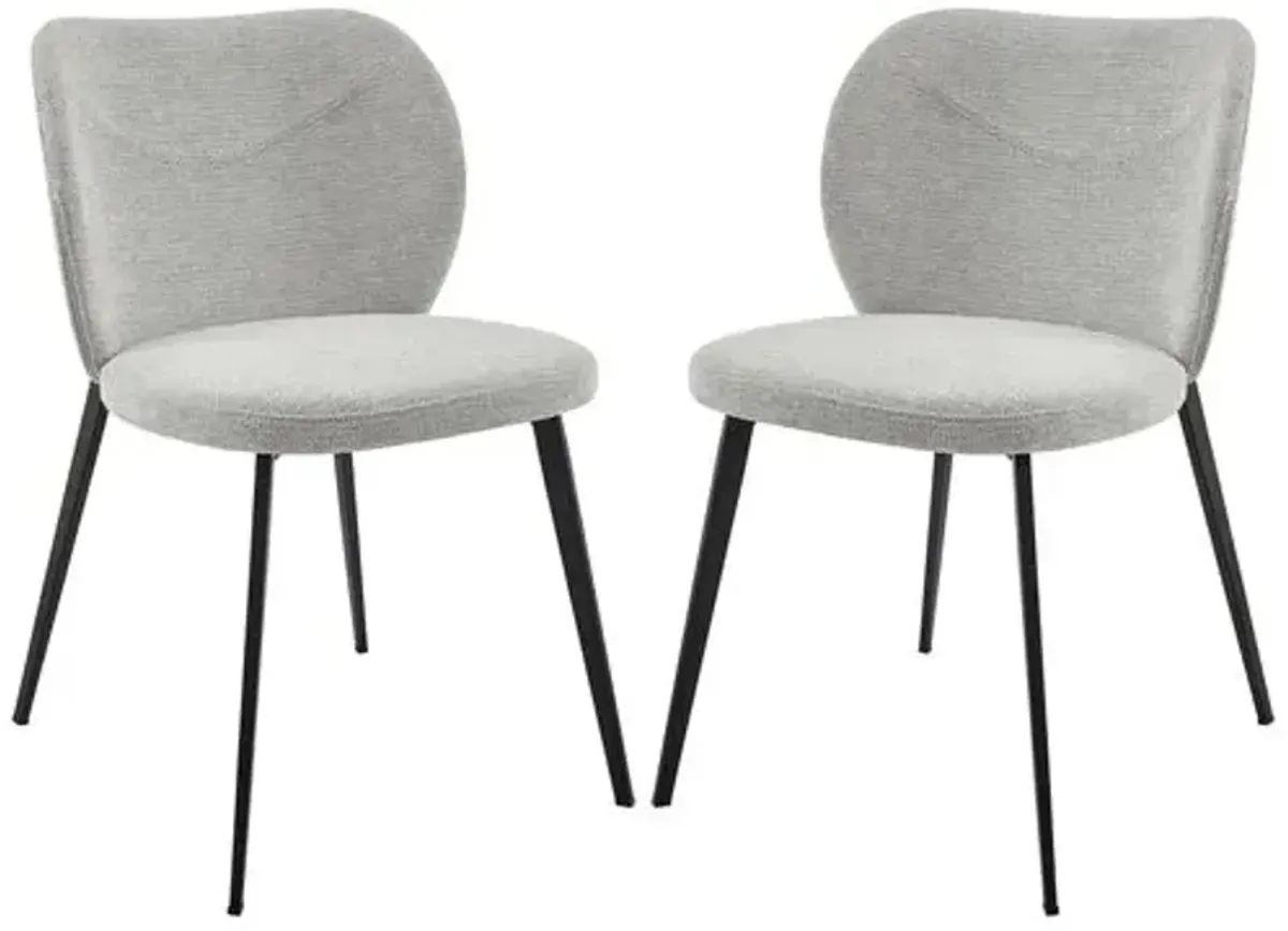 Set of 2 Caspia Side Chairs - Gray