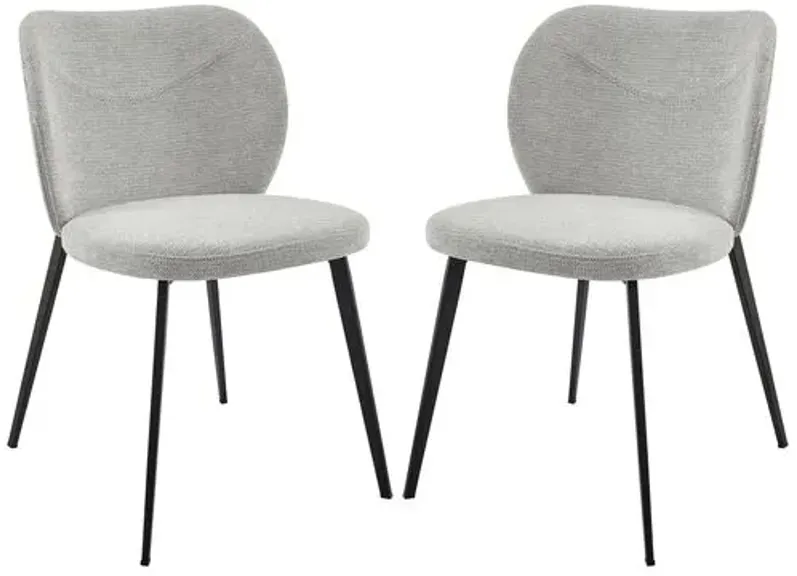 Set of 2 Caspia Side Chairs - Gray