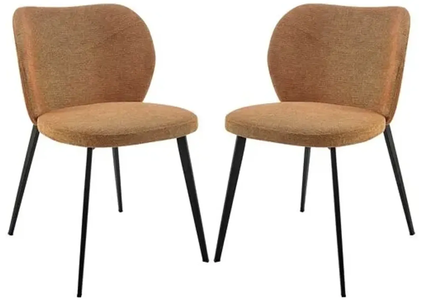 Set of 2 Caspia Side Chairs - Orange