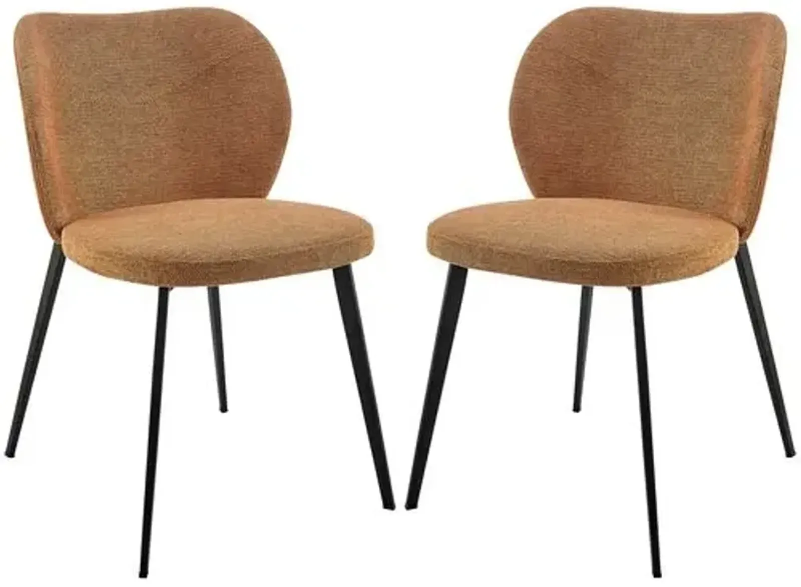 Set of 2 Caspia Side Chairs - Orange