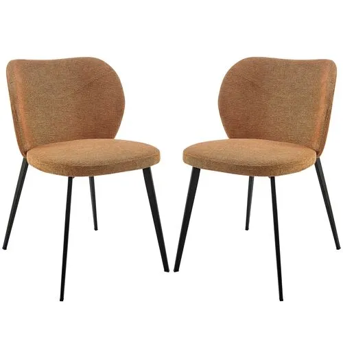 Set of 2 Caspia Side Chairs - Orange