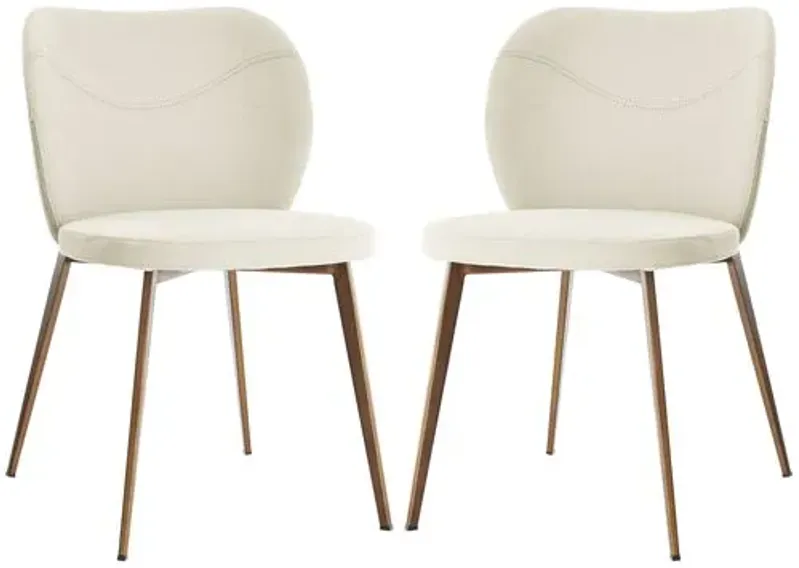 Set of 2 Caspia Side Chairs - Beige