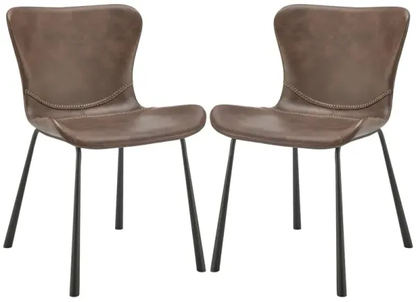 S/2 Harmonique Side Chairs, Vintage Leatherette