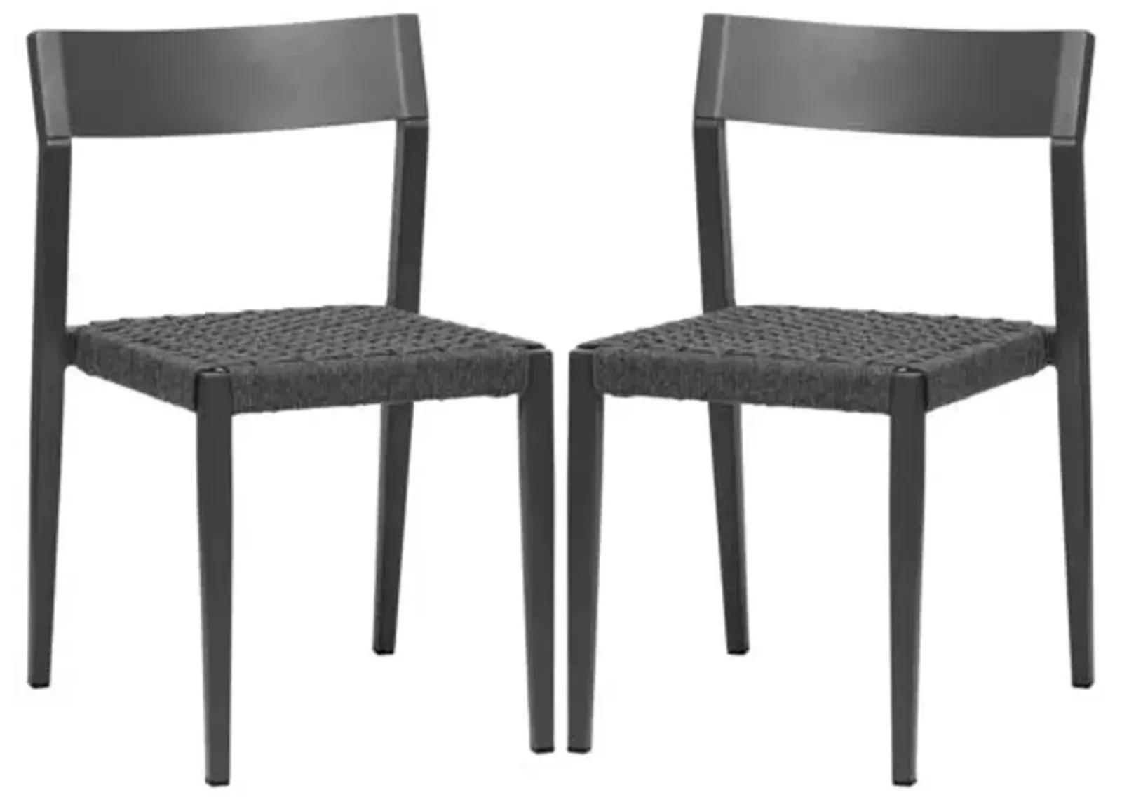 Set of 2 Graystone Outdoor Rope Side Chairs - Gray