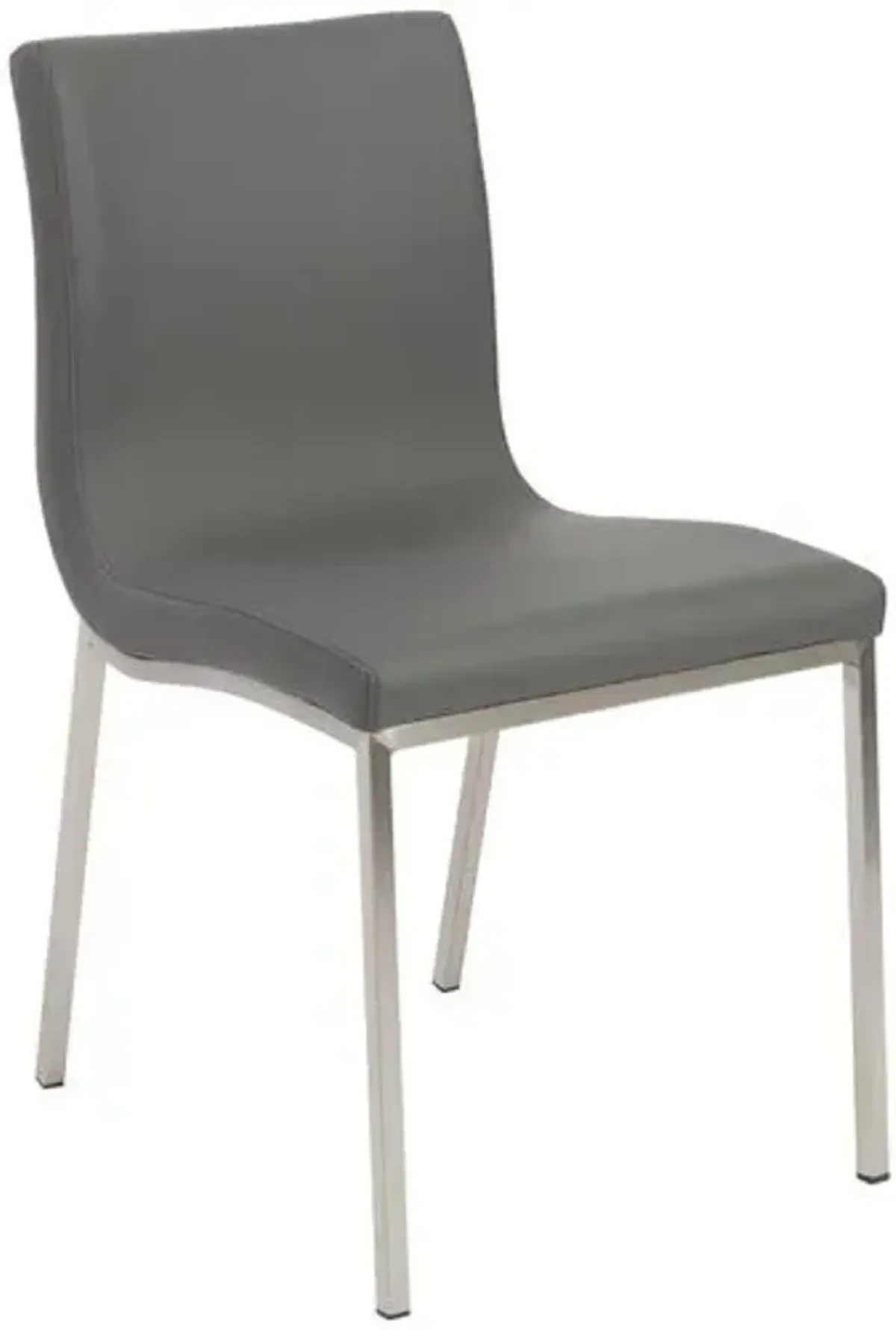 Set of 2 Vesta Side Chairs - Gray Leatherette