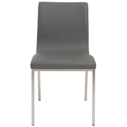 Set of 2 Vesta Side Chairs - Gray Leatherette