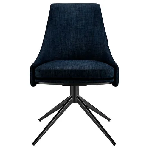 Hygge Twist Swivel Side Chair - Blue