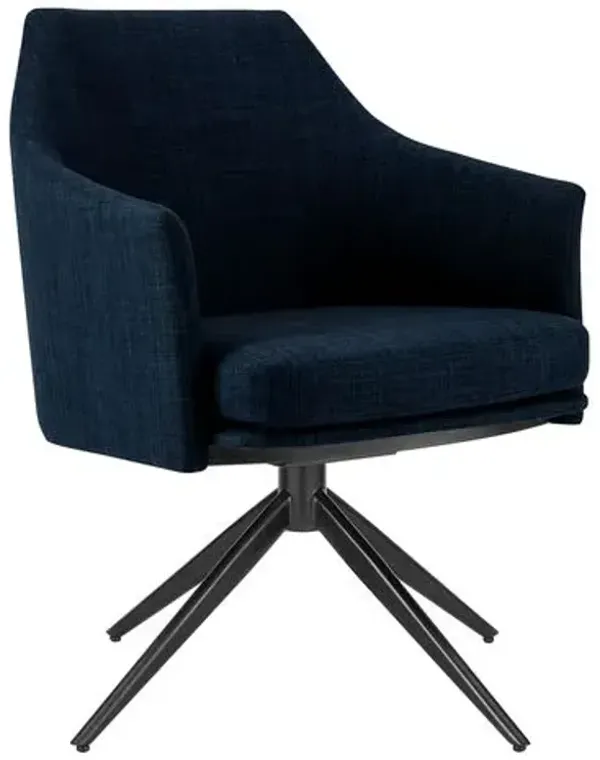 Hygge Twist Swivel Armchair - Blue