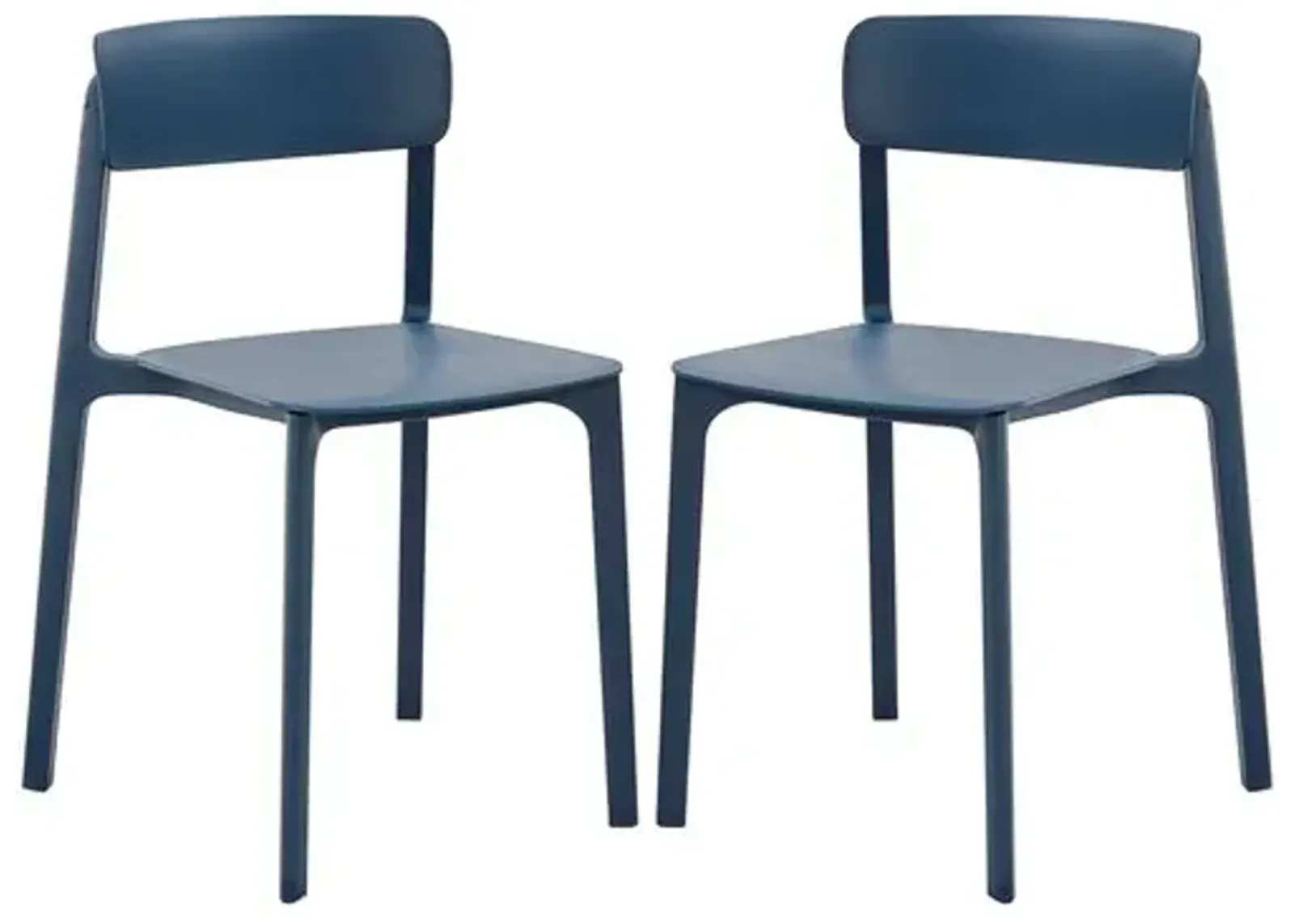 Set of 2 Perri Indoor/Outdoor Side Chairs - Blue