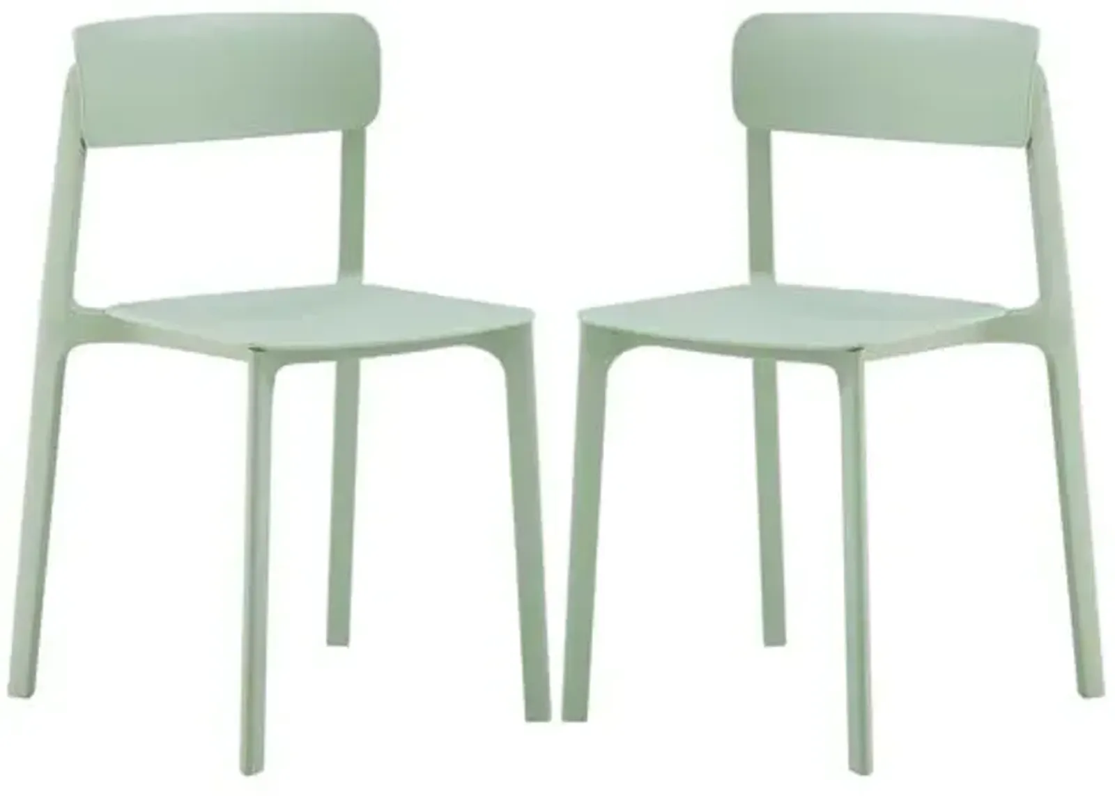 Set of 2 Perri Indoor/Outdoor Side Chairs - Green