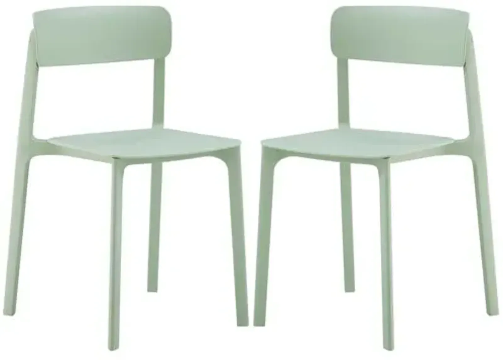 Set of 2 Perri Indoor/Outdoor Side Chairs - Green