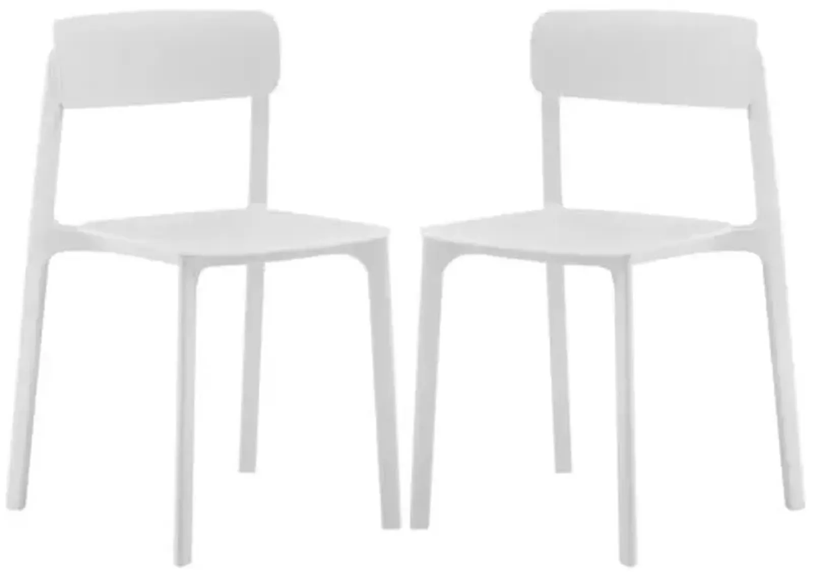 Set of 2 Perri Indoor/Outdoor Side Chairs - White