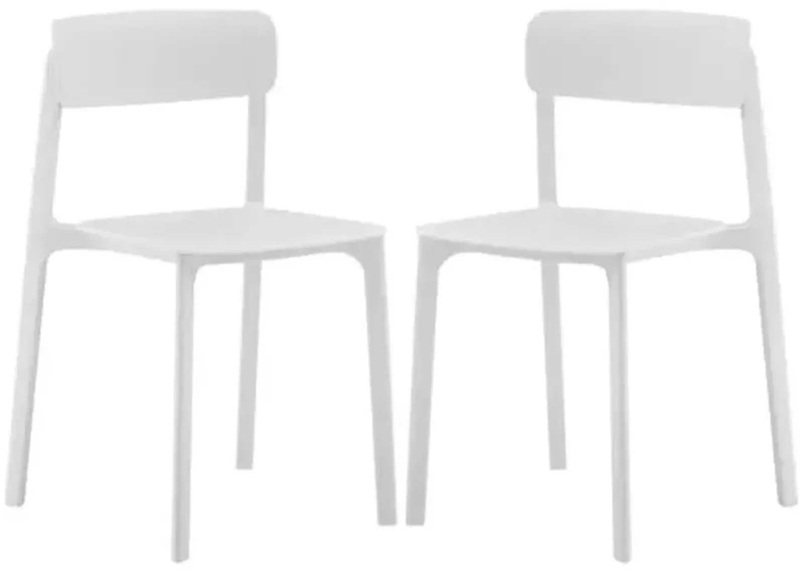 Set of 2 Perri Indoor/Outdoor Side Chairs - White