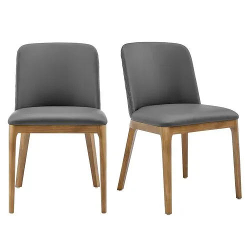 Set of 2 Quinnland Side Chairs - Gray